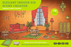 Elegant Indoor Eid Scene Creator