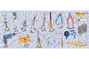 Groovy building repair DIY tools, an Object Illustration by Vector Tradition