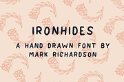IRONHIDES - Hand Drawn Font, a Sans Serif Font by Mark Richardson (Thumbnail 1 of 3)