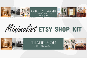Minimalist Etsy Shop Kit, a Stationery Template by Local Marketing Templates