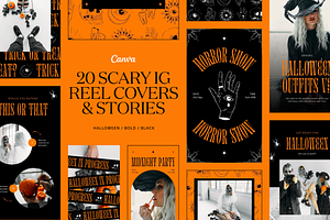 20 Halloween IG Reel Covers Stories