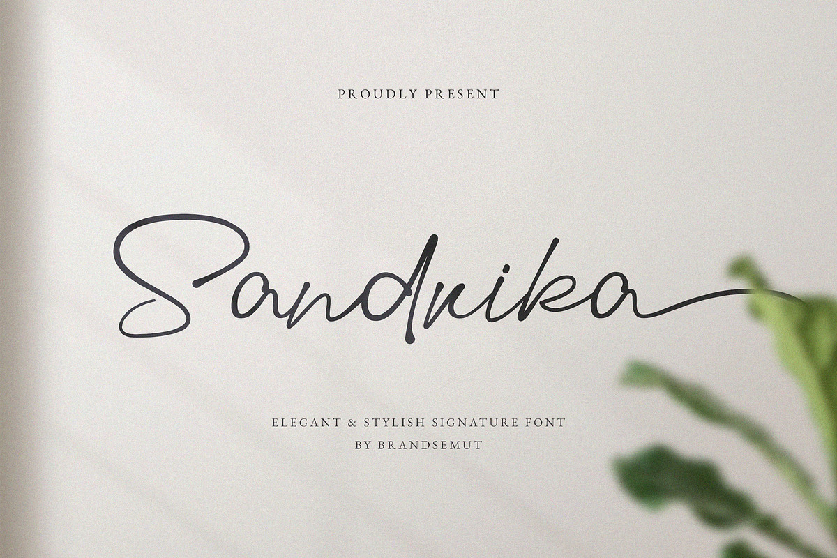 Sandrika – Elegant & Stylish Signatu, a Handwritten Font by BrandSemut (Photo 1 of 11)