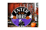 Halloween Round Door Sign Svg, an Object Graphic by Digi_Design_World (Thumbnail 5 of 9)