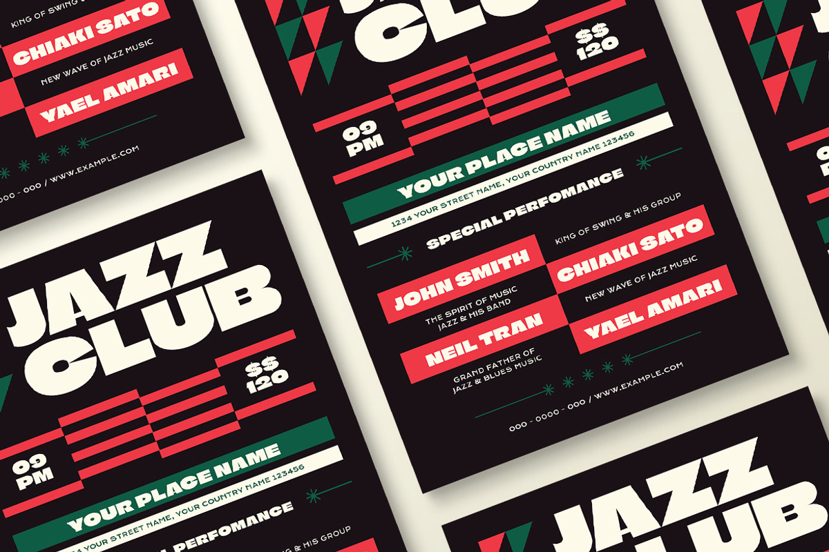 Jazz Music Club Flyer, a Flyer Template by Tokosatsu (Photo 3 of 3)