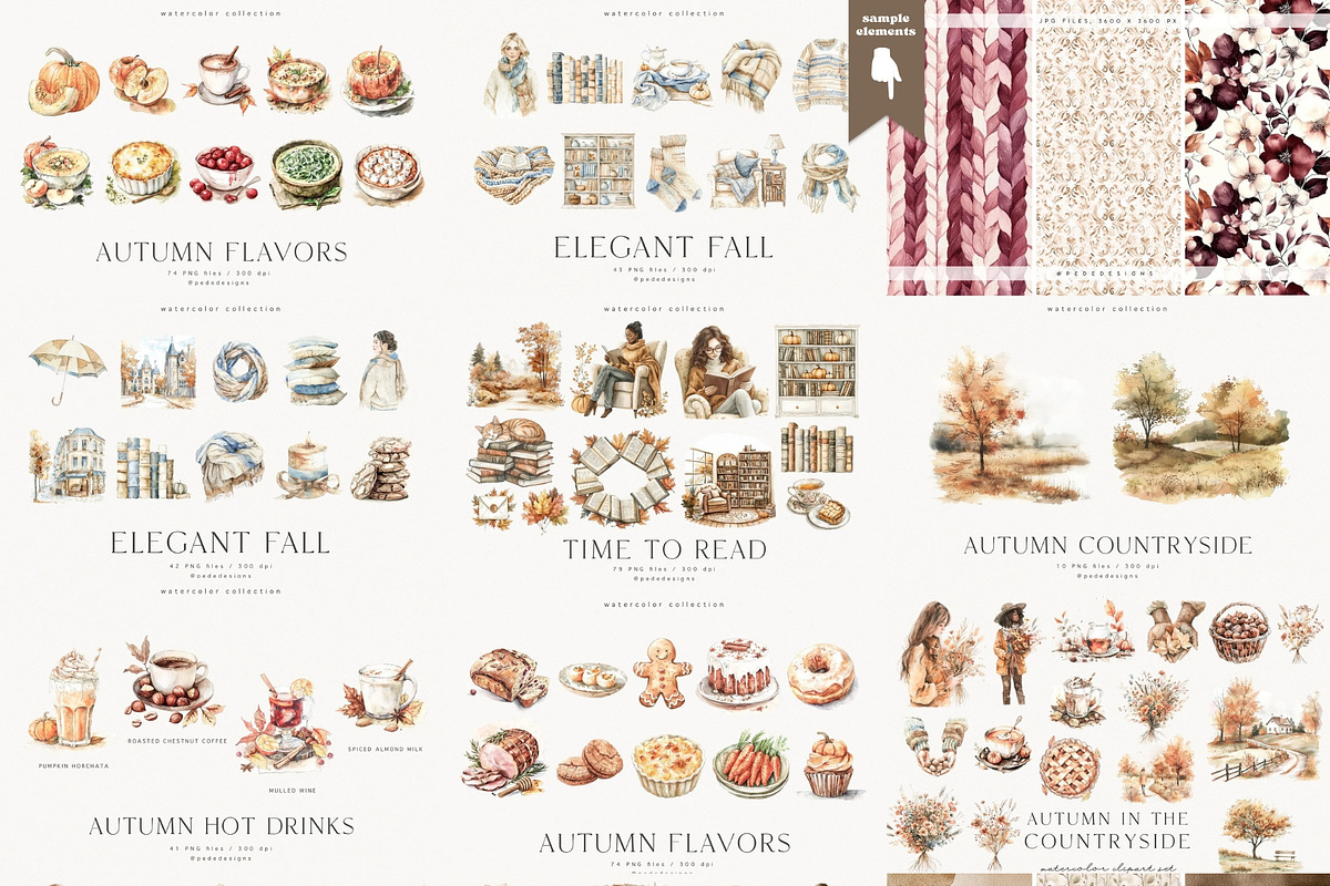 Autumn Mega Bundle 2000+, a Seasonal Illustration by PeDe Designs (Photo 11 of 17)