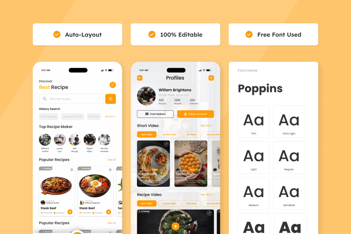Resepku - Foods Recipe Mobile App, an App Template by trabaskriya (Photo 3 of 5)
