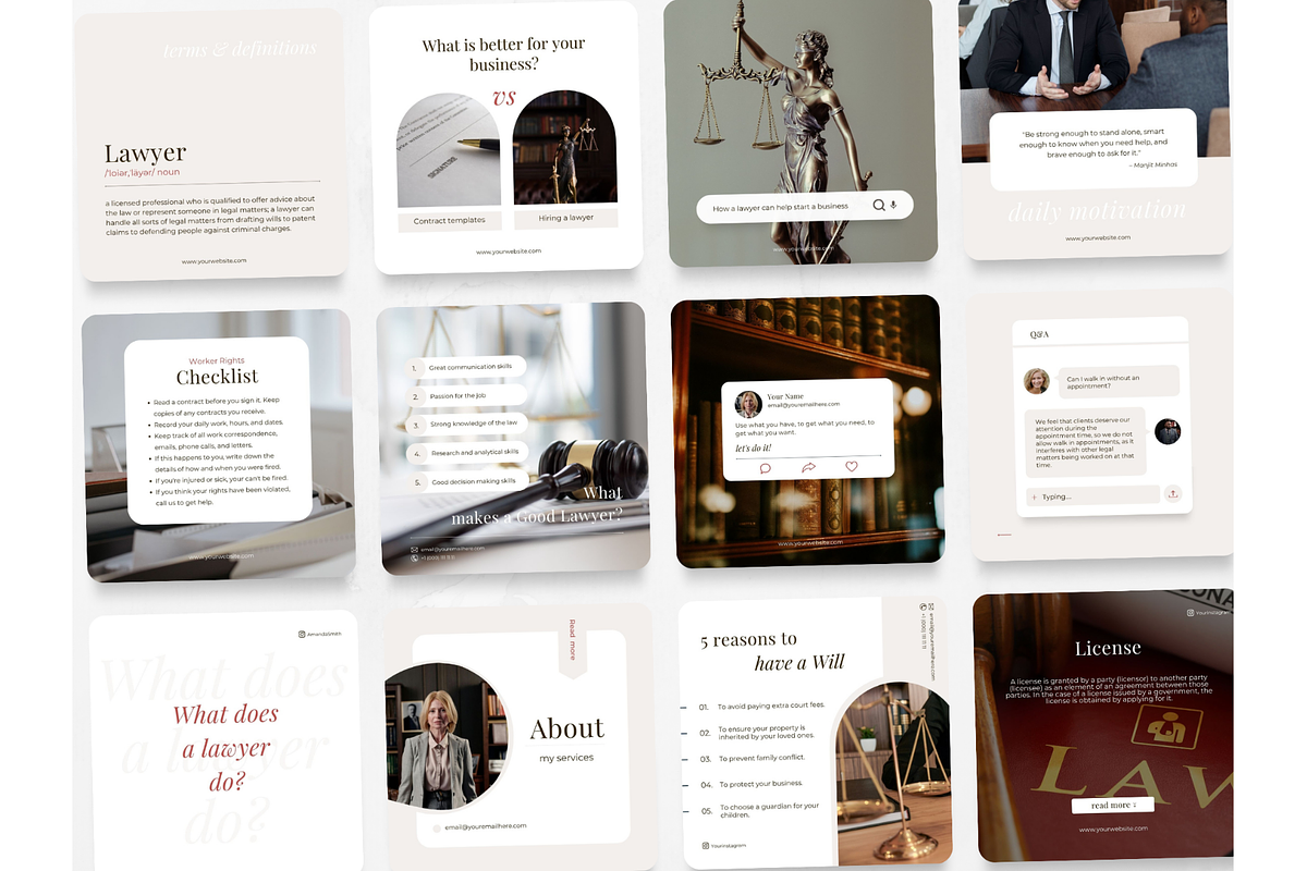 60 Lawyer Social Media Posts, a Social Media Template by PatternLab. (Photo 7 of 9)