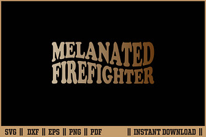 Black Melanated Firefighter SVG, an Illustration by Handy Arts Studio