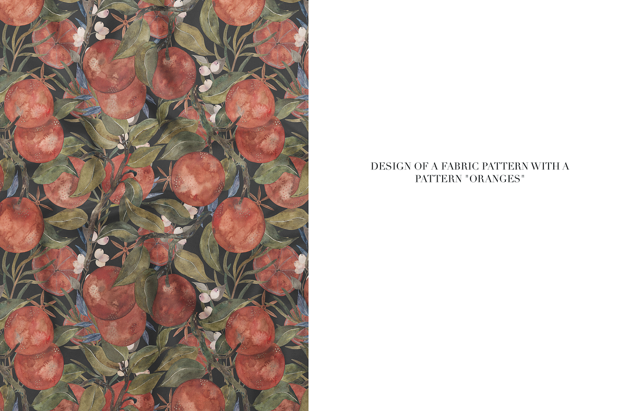 Pattern Oranges, a Decorative Illustration by PASHKOVA (Photo 9 of 15)