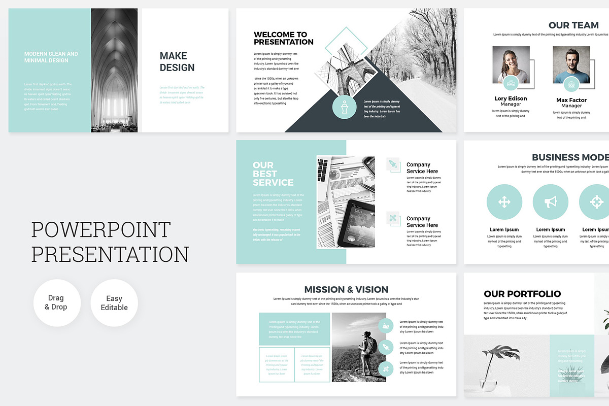 Company Pro Business PowerPoint, a Presentation Template by RsmBoutique2021 (Photo 1 of 5)