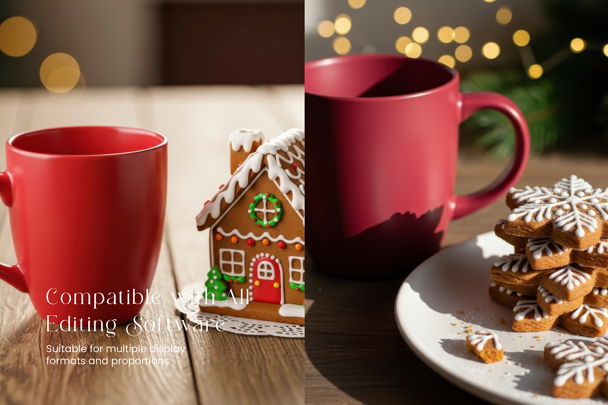 Rustic Christmas Mug Bundle 400 JPG, a Cups & Container Mockup by KennedyStudio (Photo 4 of 11)