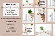Rose Gold Bright and Simple Desktop, a Social Media Template by life i design by Nicki (Thumbnail 1 of 3)