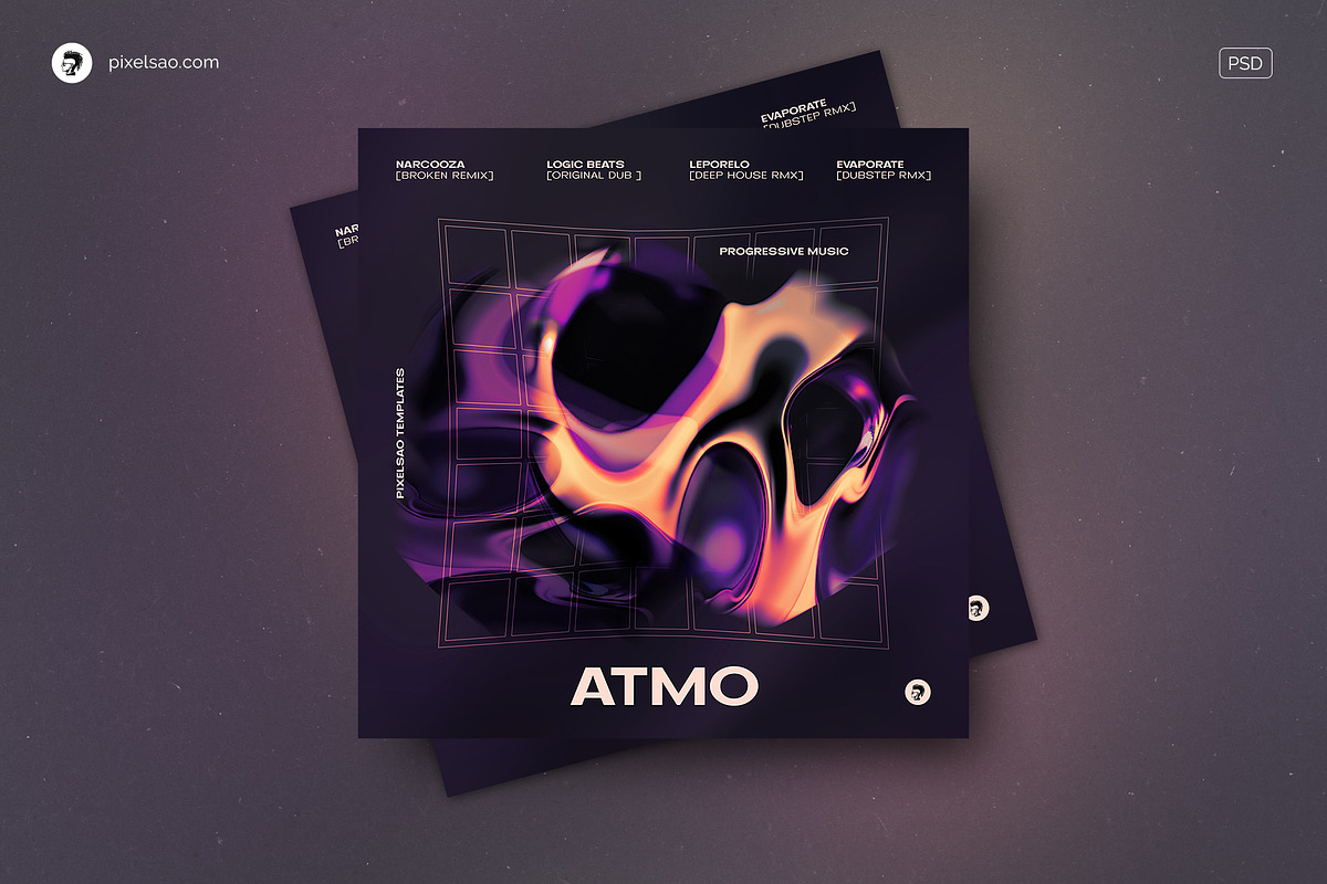 Atmo – Progressive Album Cover Art, a Social Media Template by pixelsao (Photo 1 of 2)