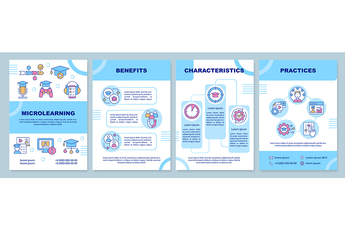 Microlearning blue brochure template, a Brochure Template by IMG Visuals