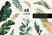 -60% TROPICAL GREENERY green gold, an Illustration by Lana Elanor (Thumbnail 3 of 8)