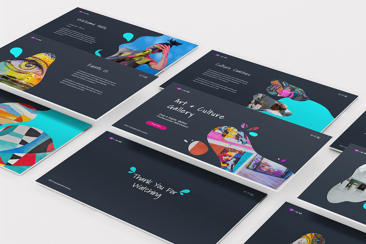 Art Gallery Google Slides Template, a Presentation Template by ...