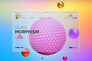 Glass Morphism Interface Mockup, a Landing Page Template by Artlogs (Thumbnail 5 of 7)