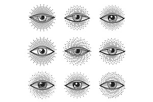Providence illuminati eye, an Illustration by Vector Tradition