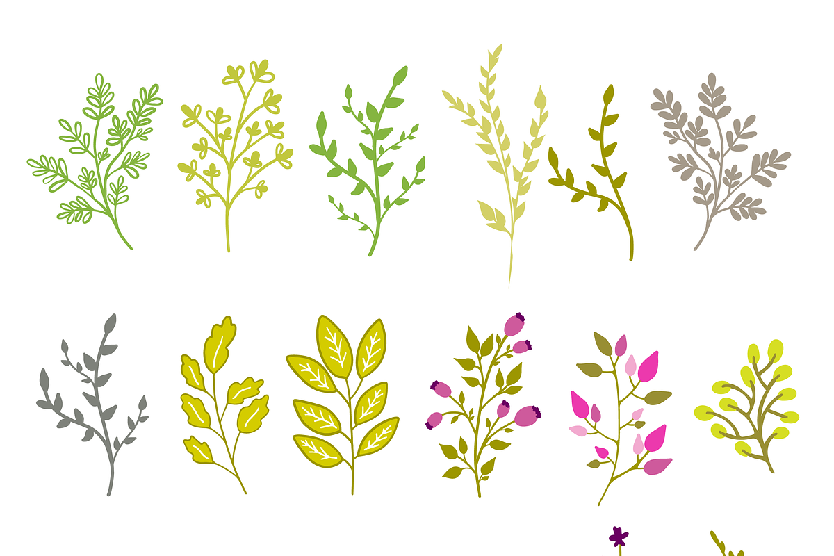 Floral illustrations, vector objects, an Object Graphic by bigmomentsdesign (Photo 5 of 8)
