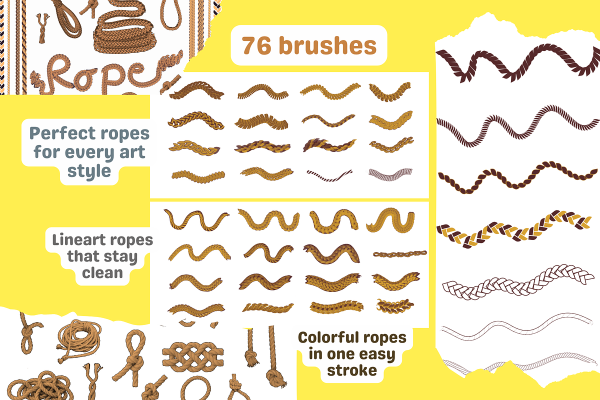 Realistic Rope Brushes, a Brush Add-On by Cozy Brushery (Photo 5 of 8)