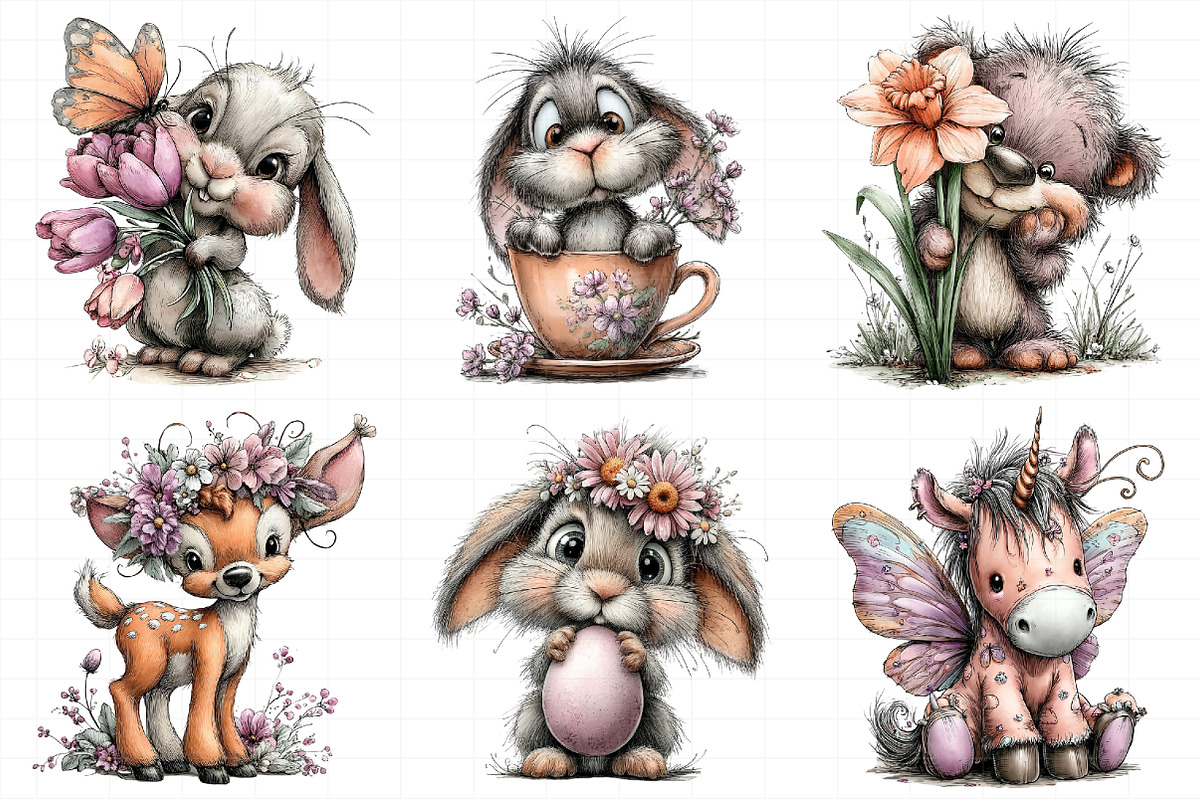 Whimsical Spring Animal Clipart, an Illustration by Daily.Designs (Photo 8 of 8)