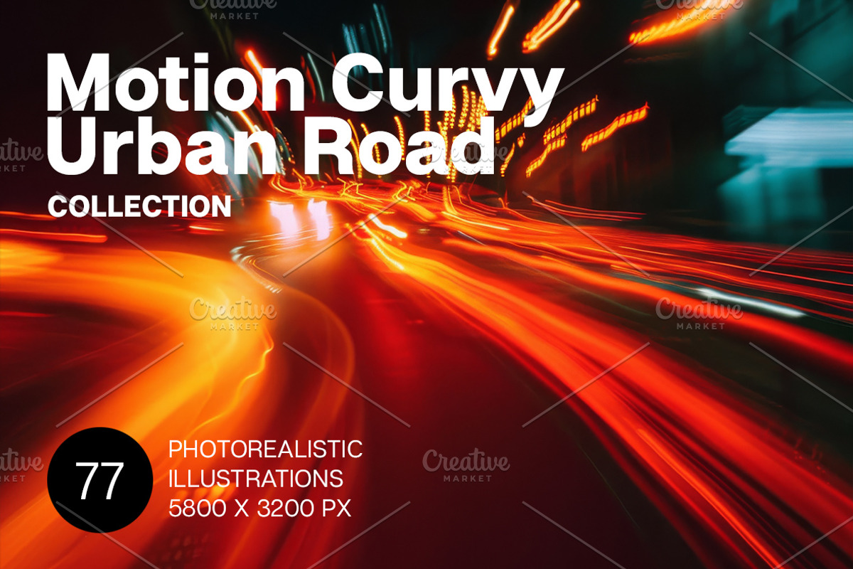 Motion Curvy Urban Roads. 77 images, an Abstract Photo by Handmadefont (Photo 1 of 15)