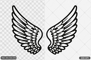 Angel Wings SVG PNG Design Bundle, an Illustration by Actual Pixel (Thumbnail 8 of 12)