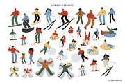 winter activities illustrations, an Object Graphic by LyubovZaytseva (Thumbnail 4 of 8)