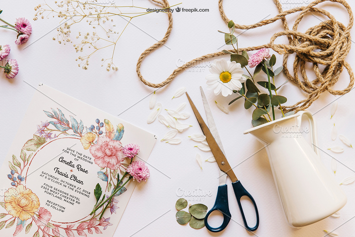 Pastel Wedding Invitation, an Invitation Template by Cyrah's Collection (Photo 3 of 4)