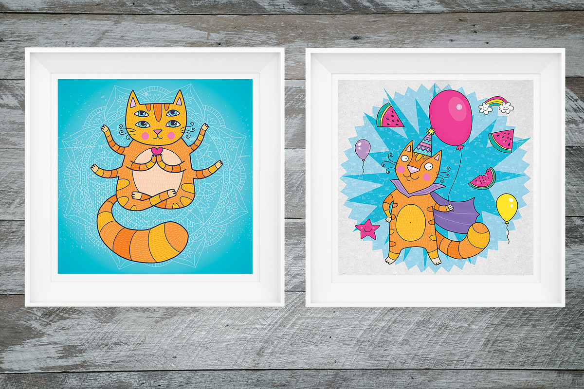 Adorable cat illustrations, an Illustration by natsa (Photo 7 of 9)
