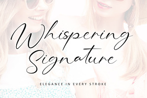 Whispering Signature, a Handwritten Font by Letterara