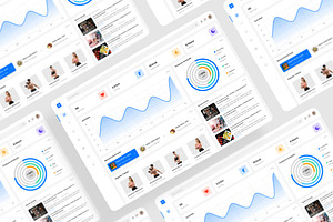 Fitness Dashboard UI Kit Figma, an UI Kit Template by iDoodle Studio