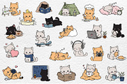 Cute Cozy Cats Clipart, an Animal Illustration by Watercolor dreams (Thumbnail 2 of 3)