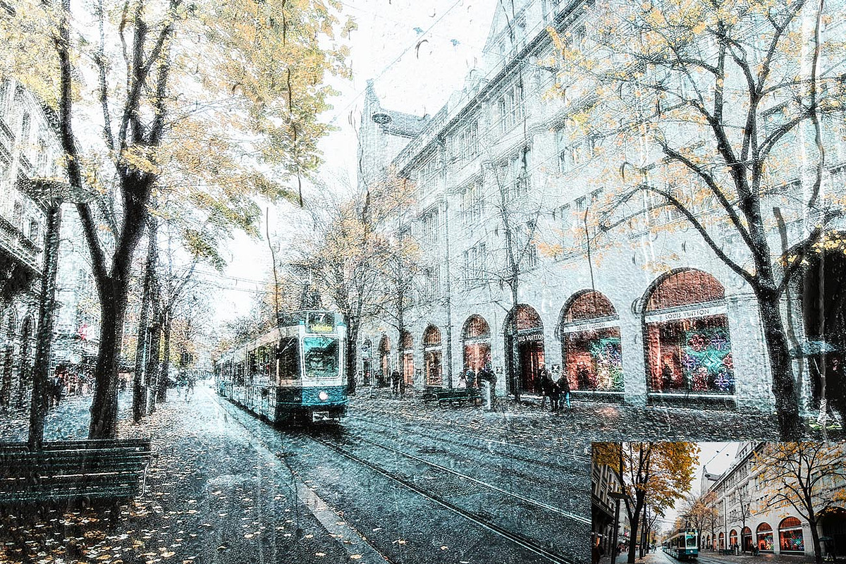 Wet Glass Overlay Photoshop Action, an Action Add-On by Studio Retouch (Photo 10 of 11)