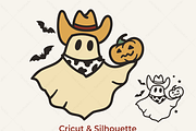 Cowboy Ghost SVG Western Ghost PNG, an Object Graphic by TanchaArt (Thumbnail 1 of 10)
