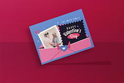 Flat Design Valentine Greeting Card, a Card Template by graphicook (Thumbnail 3 of 3)