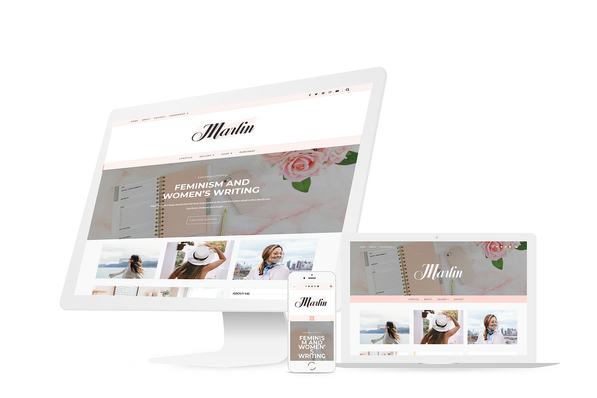 Marlin - Feminine WordPress Theme, a WordPress Template by VolThemes (Photo 2 of 4)