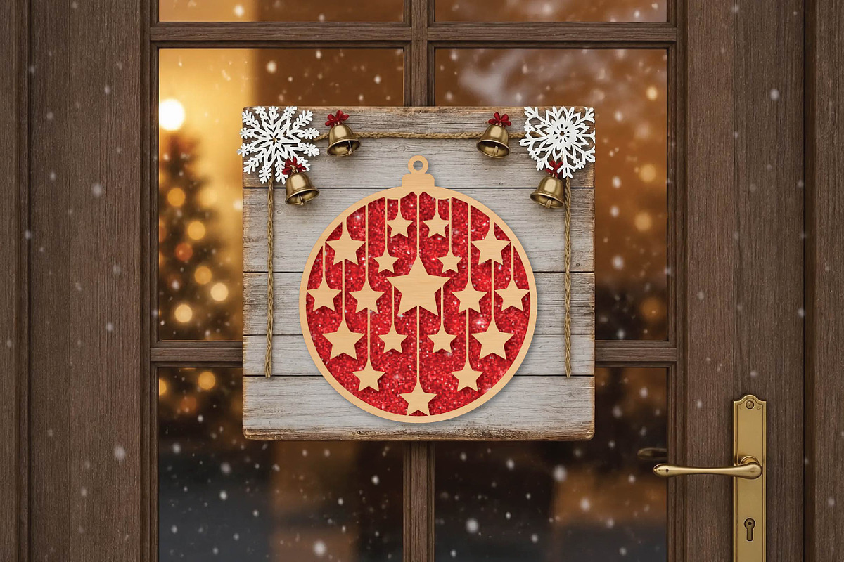 Hanging Stars Christmas Ornament SVG, an Object Graphic by DreamPrint404 (Photo 2 of 4)