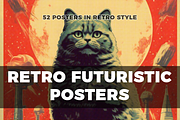 Retro Futuristic Posters, a Decorative Illustration by Fox's Monday (Thumbnail 1 of 7)