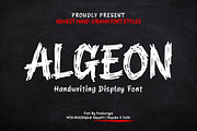 Algeon – Display Font, a Handwritten Font by productype1 (Thumbnail 1 of 12)