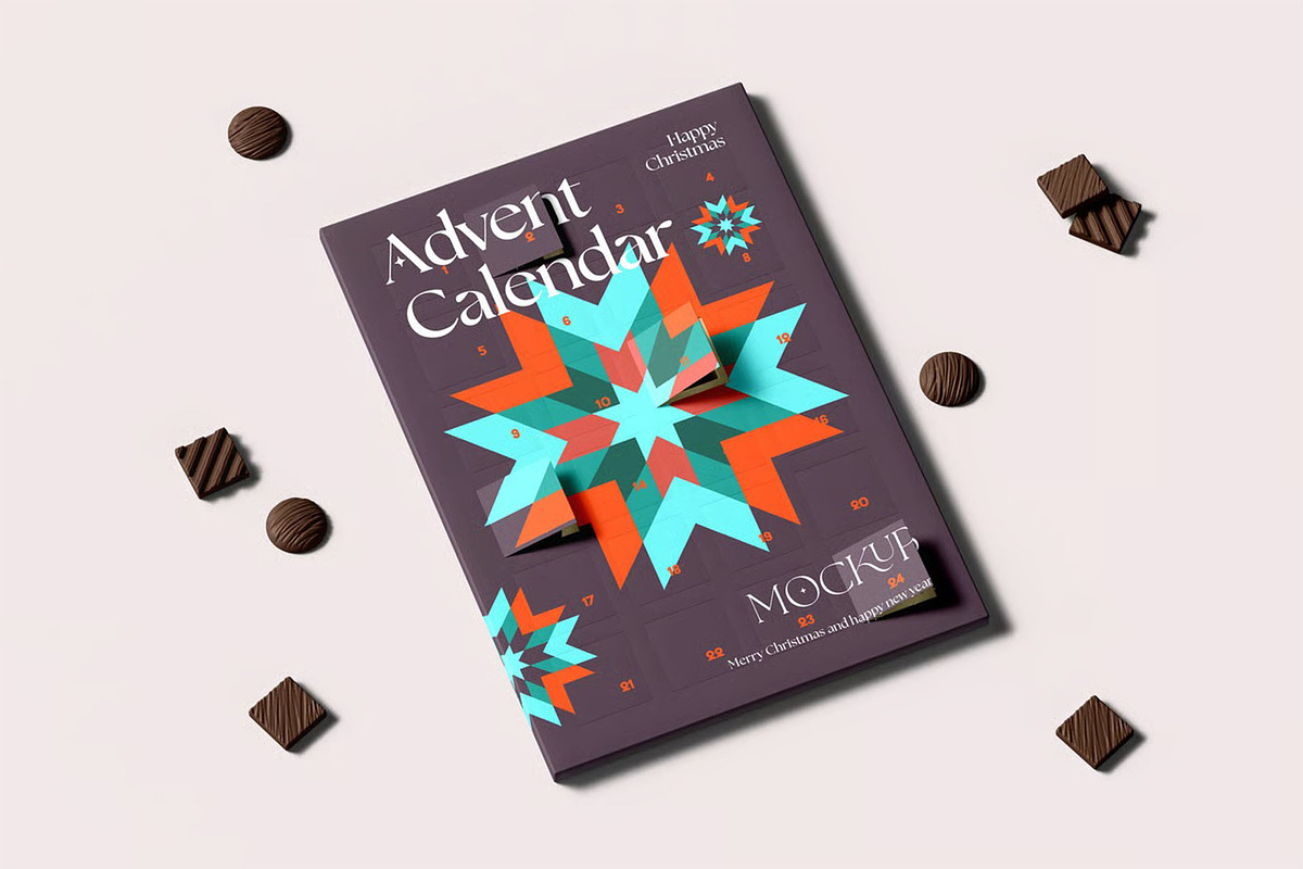 Advent Calendar Mock-up, an Advertising Mockup by zippypixelstudio (Photo 6 of 9)