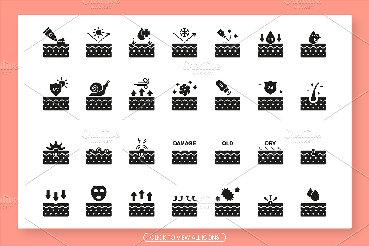 Skin Care Solid and Line Icons Set, a Solid Icon by Vector Creator (Photo 4 of 4)