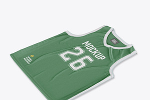 Flat Basketball Jersey Mockup