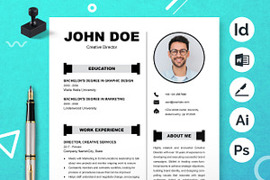 Photo Collage Resume Template