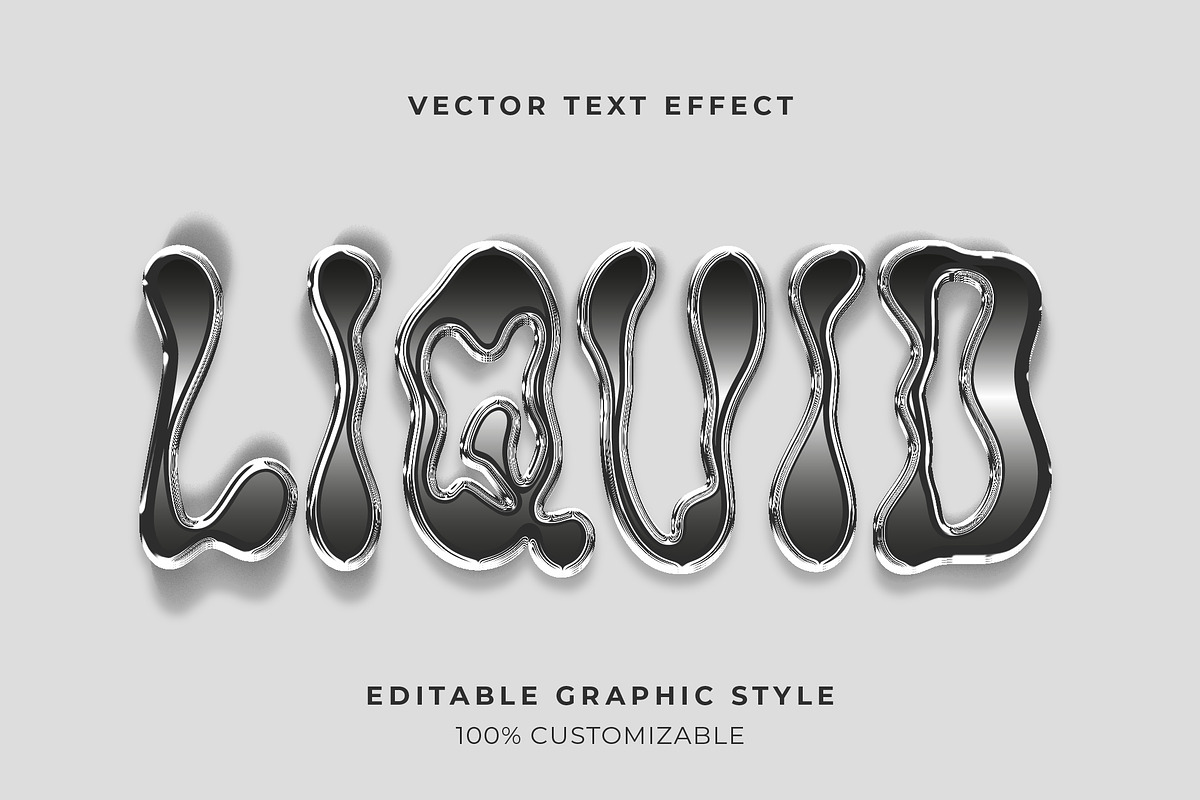 Liquid Chrome Text Effect