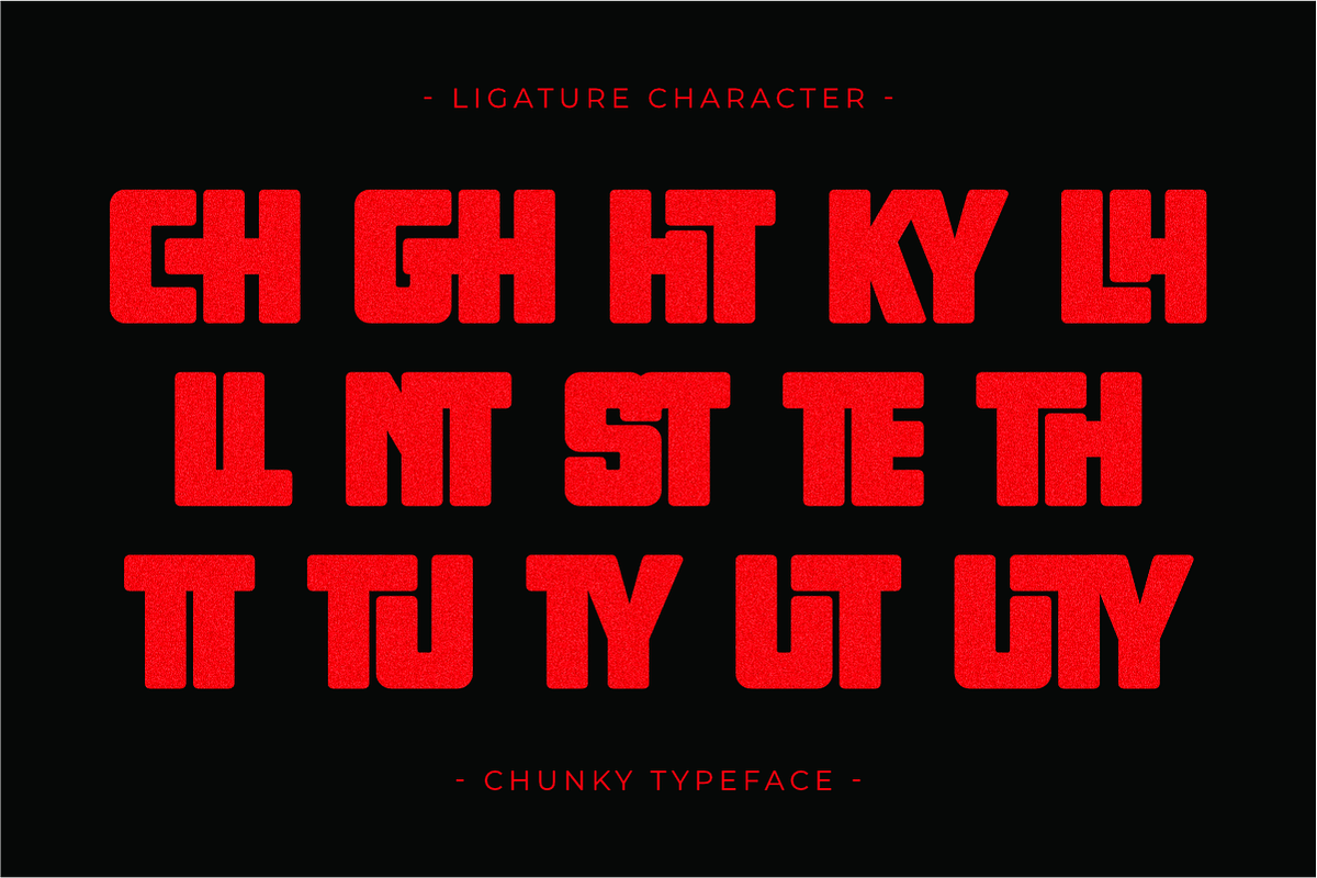 Chunky - Condensed Sans Serif, a Sans Serif Font by Pian45 Studio (Photo 7 of 8)