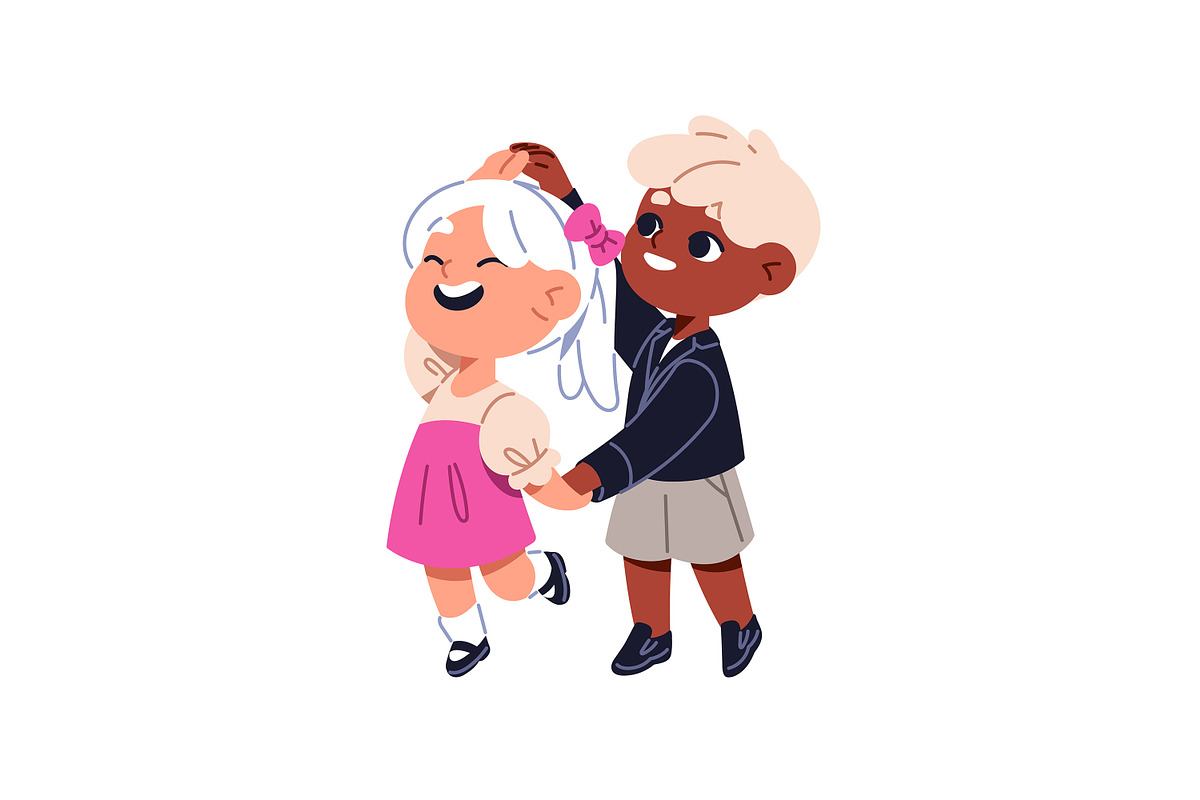 Cute, happy kids dance set, a Person Illustration by PaperTrident (Photo 5 of 6)