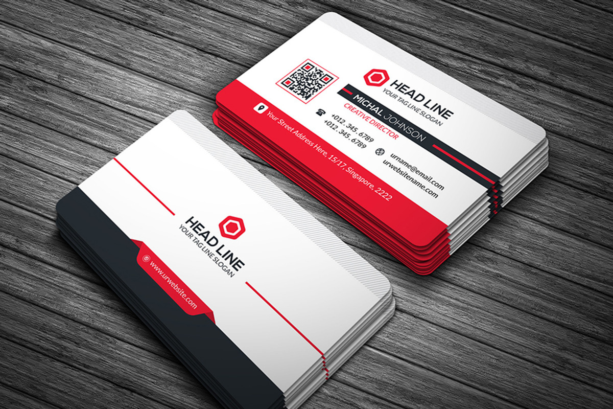 Head Line Business Card, a Business Card Template by GenerousArt (Photo 1 of 5)