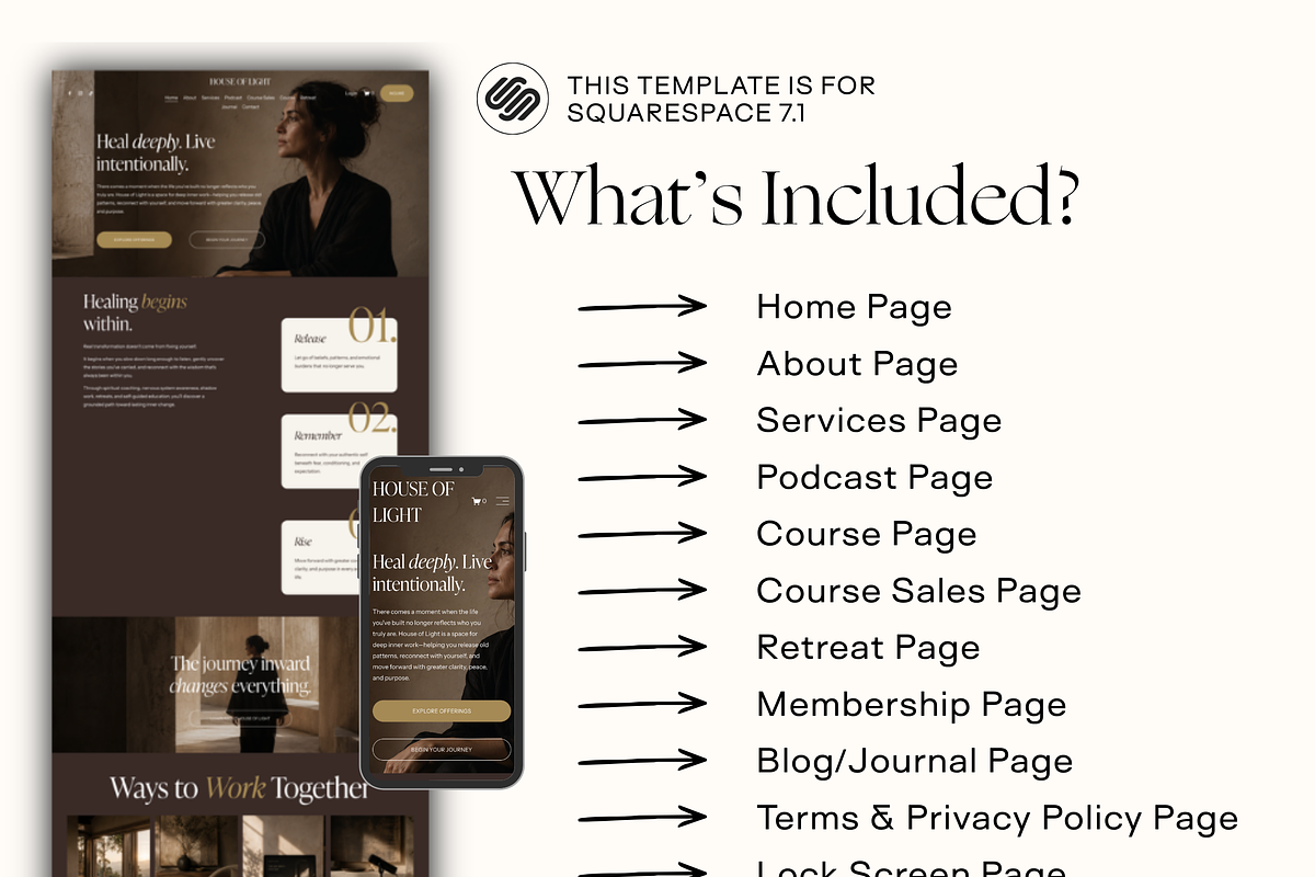 Squarespace Spiritual Shadow Coach, a Squarespace Template by Divinely Guided Studio (Photo 5 of 7)