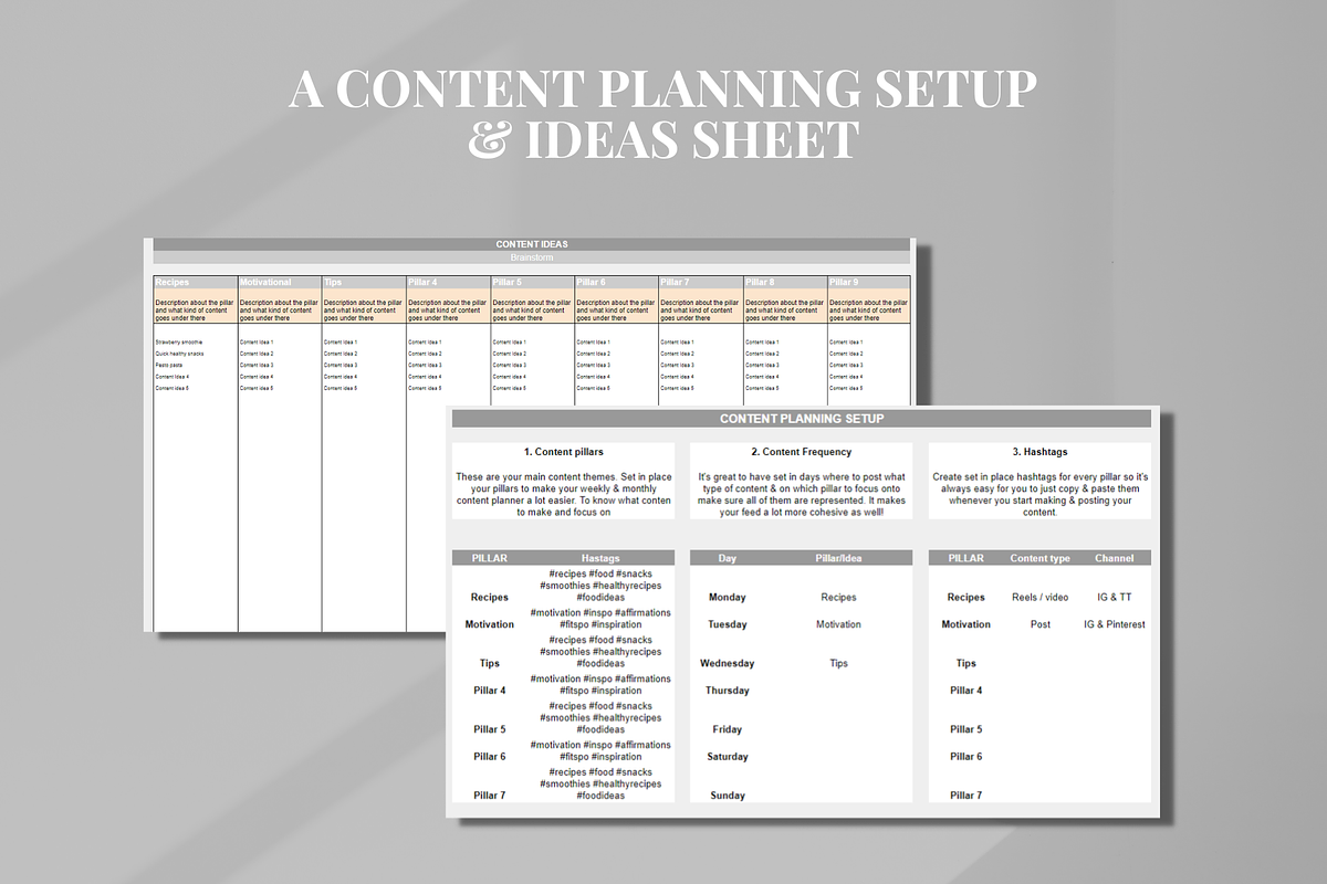 Simple Social Media Planner Template, a Social Media Template by SociallyyCreative (Photo 3 of 9)
